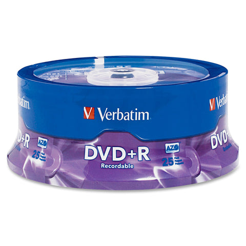 Verbatim America, LLC  - 25 X DVD+R 4.7 GB 16X - SPINDLE