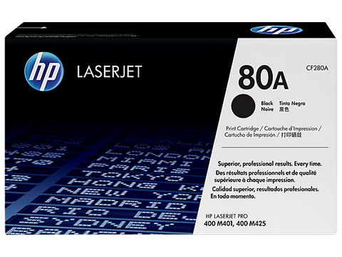 HP 80A (CF280A) Black Original LaserJet Toner Cartridge (2700 Yield)