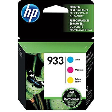 HP 933 (N9H56FN) Cyan/Magenta/Yellow Original Ink Cartridges 3-Pack (3 x 330 Yield)